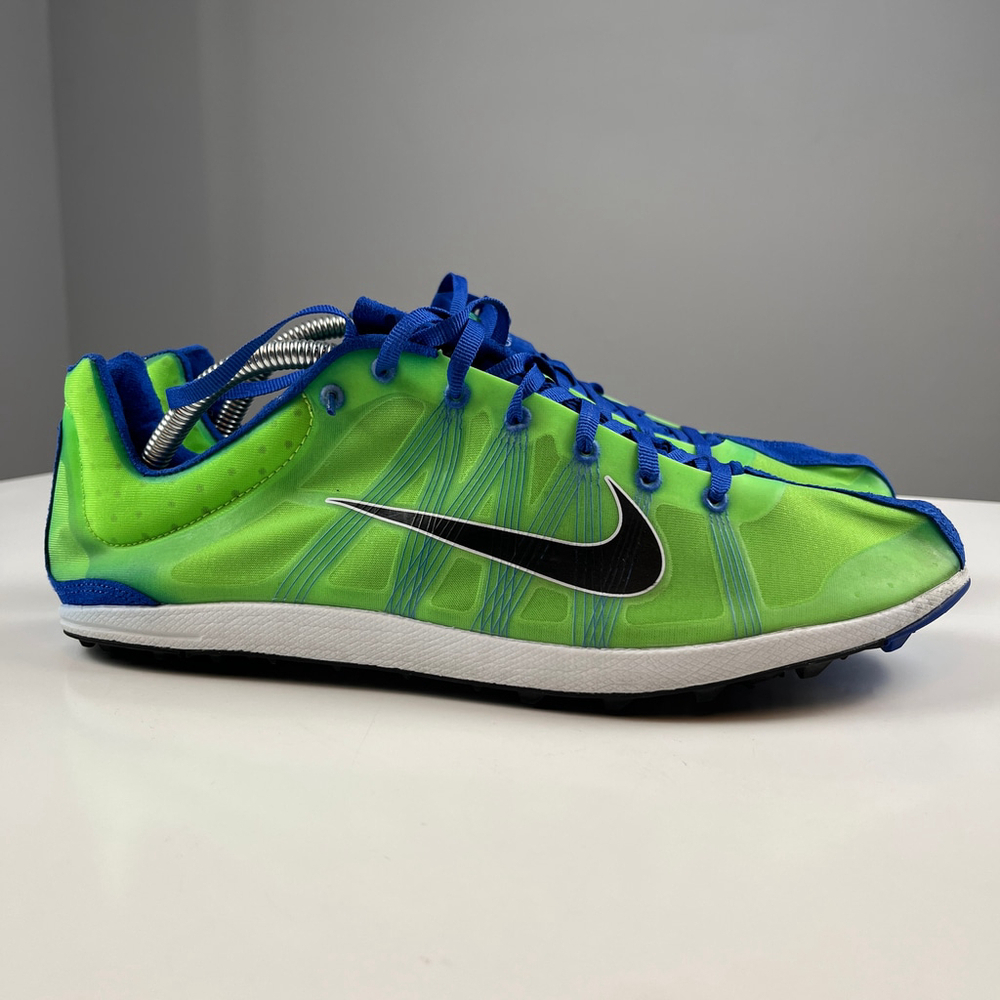 Nike Victory XC cross country spikes men track shoe green/blue size 11